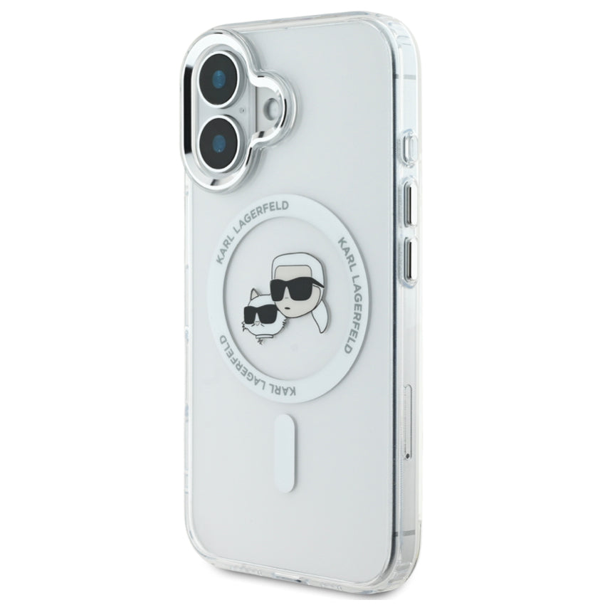 iPhone 16 Plus Case Karl Karl-Choupette Head MagSafe - White