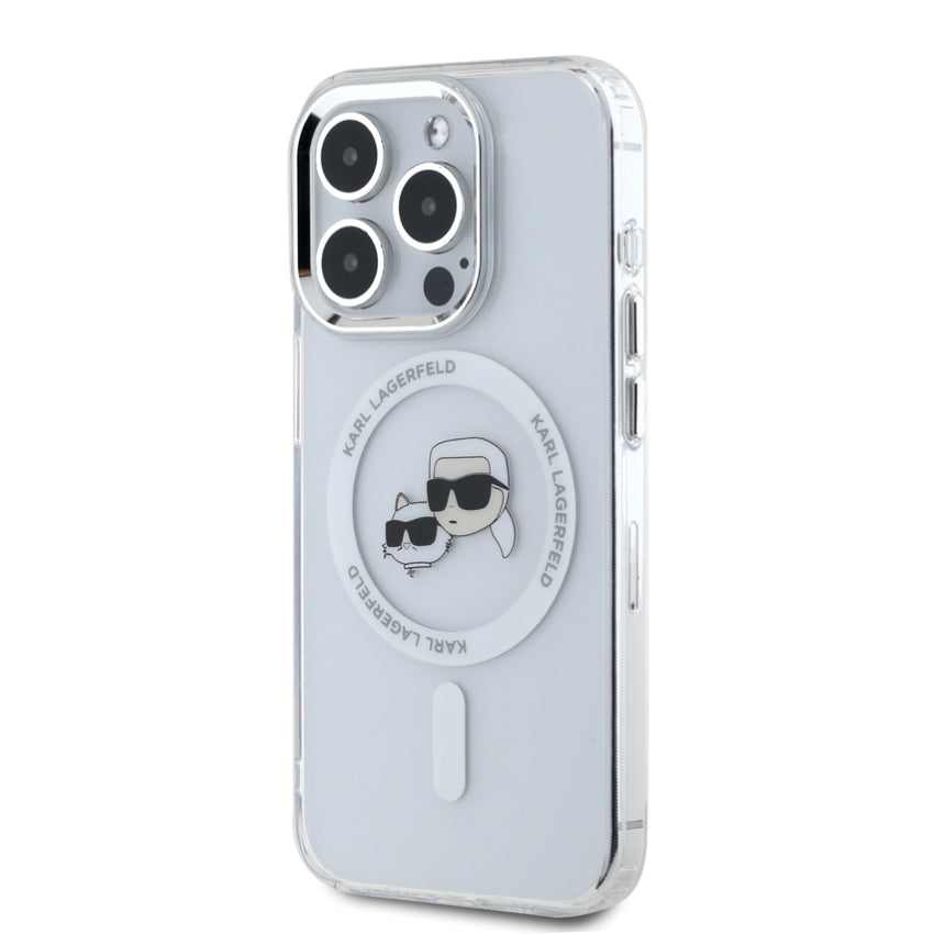 iPhone 16 Pro Case Karl Karl-Choupette Head MagSafe - White