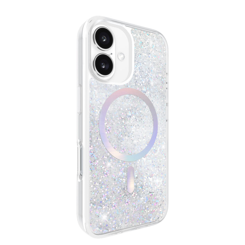 iPhone 16 Case Kate Spade Liquid Glitter MagSafe - Opal Iridescent