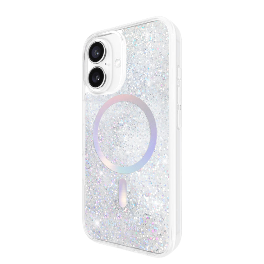 iPhone 16 Case Kate Spade Liquid Glitter MagSafe - Opal Iridescent
