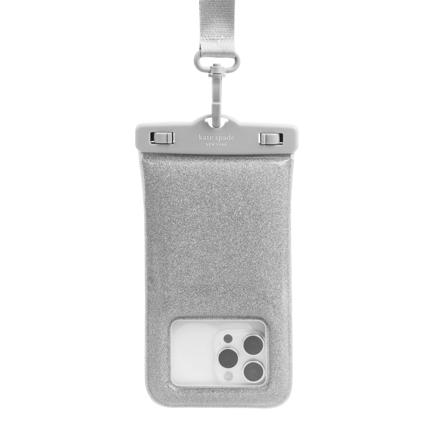 Kate Spade Waterproof Floating Pouch - Silver Glitter