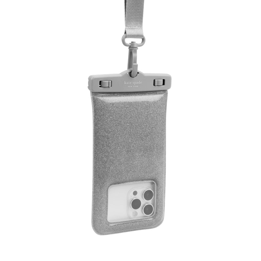 Kate Spade Waterproof Floating Pouch - Silver Glitter