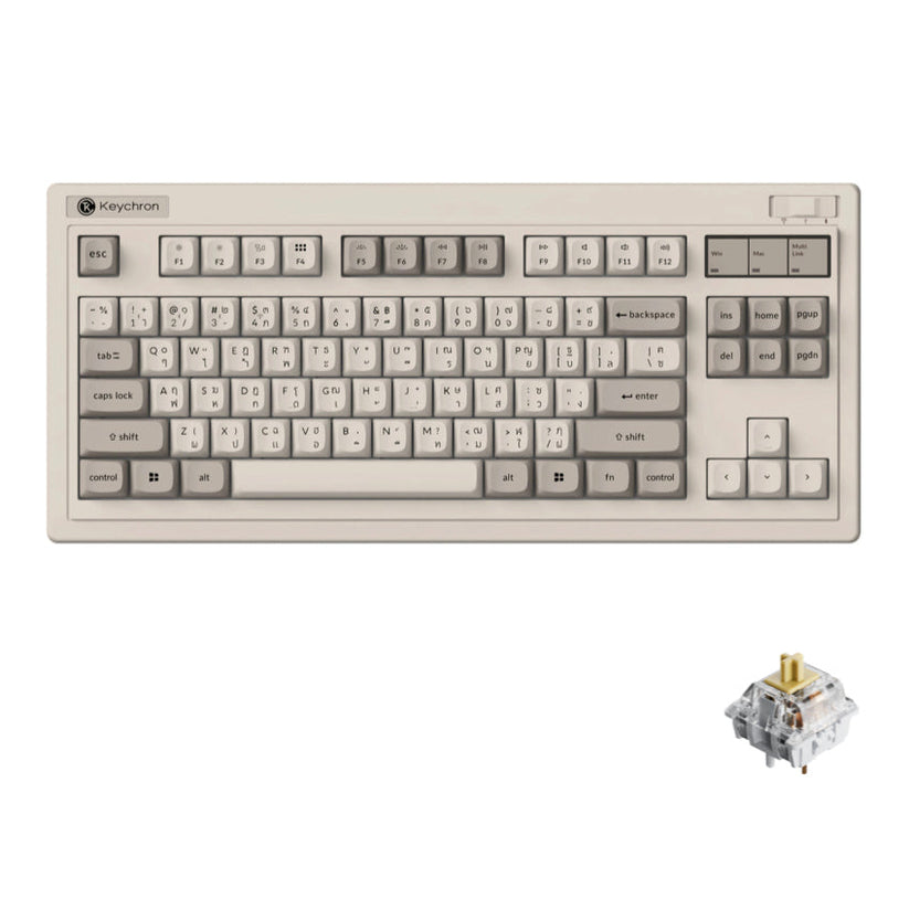 คีย์บอร์ดไร้สาย Keychron R3 Banana Switch แบรนด์ KEYCHRON