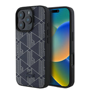 iPhone 16 Pro Case Lacoste MagSafe Hard Case PVC Monogram - Navy