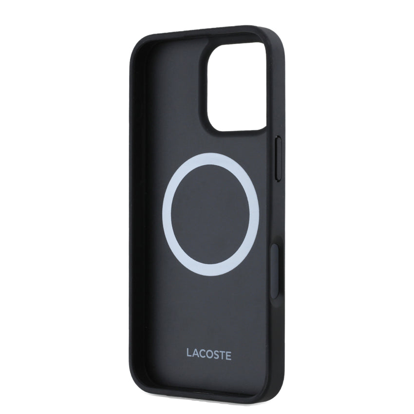 iPhone 16 Pro Case Lacoste MagSafe Hard Case PVC Monogram - Navy