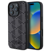 iPhone 16 Pro Max Case Lacoste MagSafe Hard Case PVC Monogram - Black