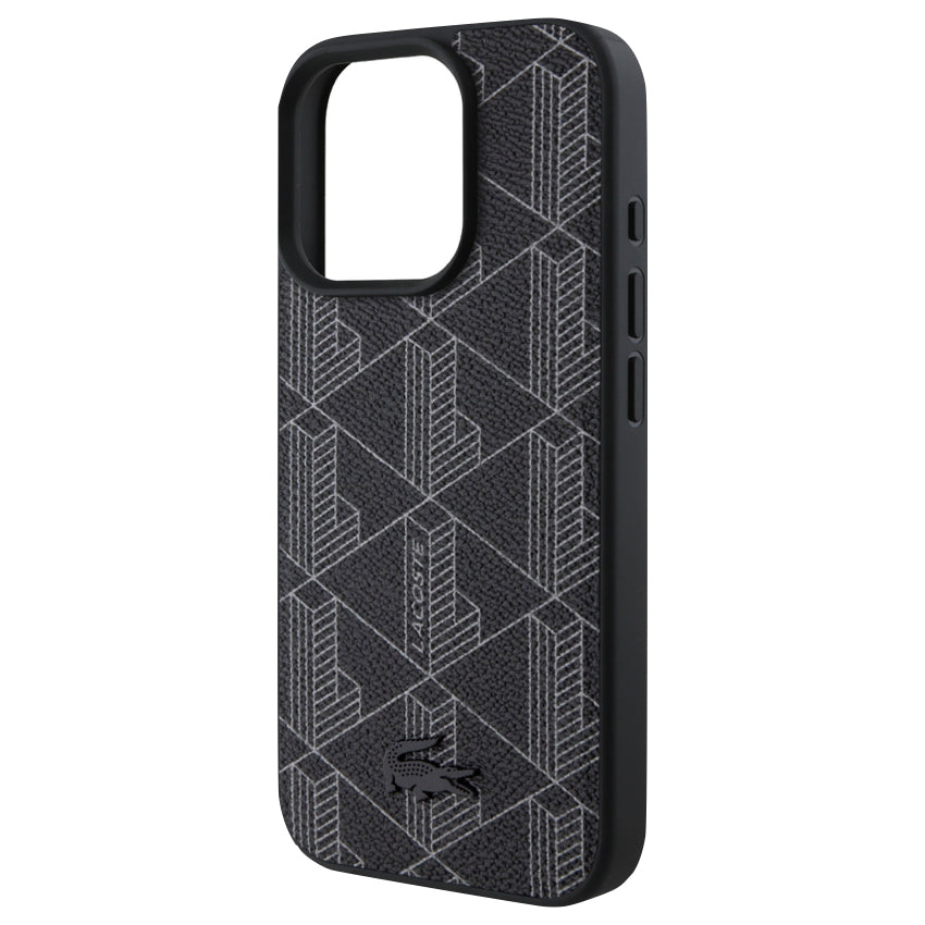 iPhone 16 Pro Max Case Lacoste MagSafe Hard Case PVC Monogram - Black
