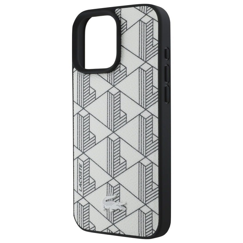 iPhone 16 Pro Max Case Lacoste MagSafe Hard Case PVC Monogram - Farine
