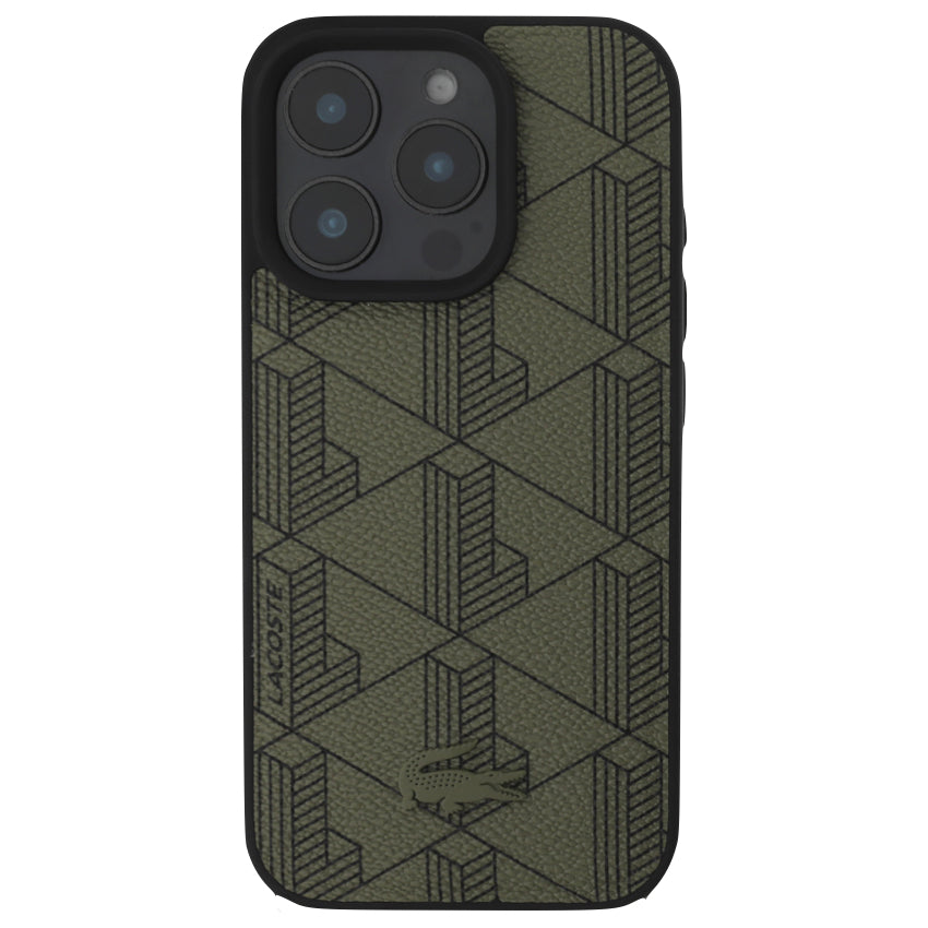 iPhone 16 Pro Max Case Lacoste MagSafe Hard Case PVC Monogram - Khaki