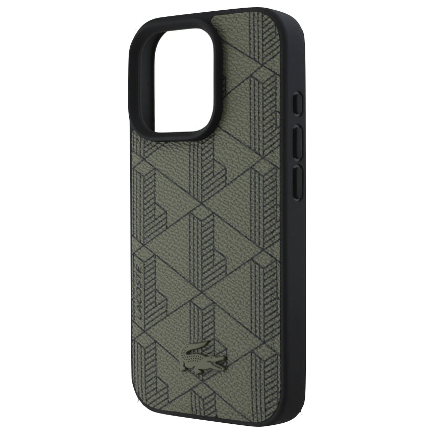 iPhone 16 Pro Max Case Lacoste MagSafe Hard Case PVC Monogram - Khaki