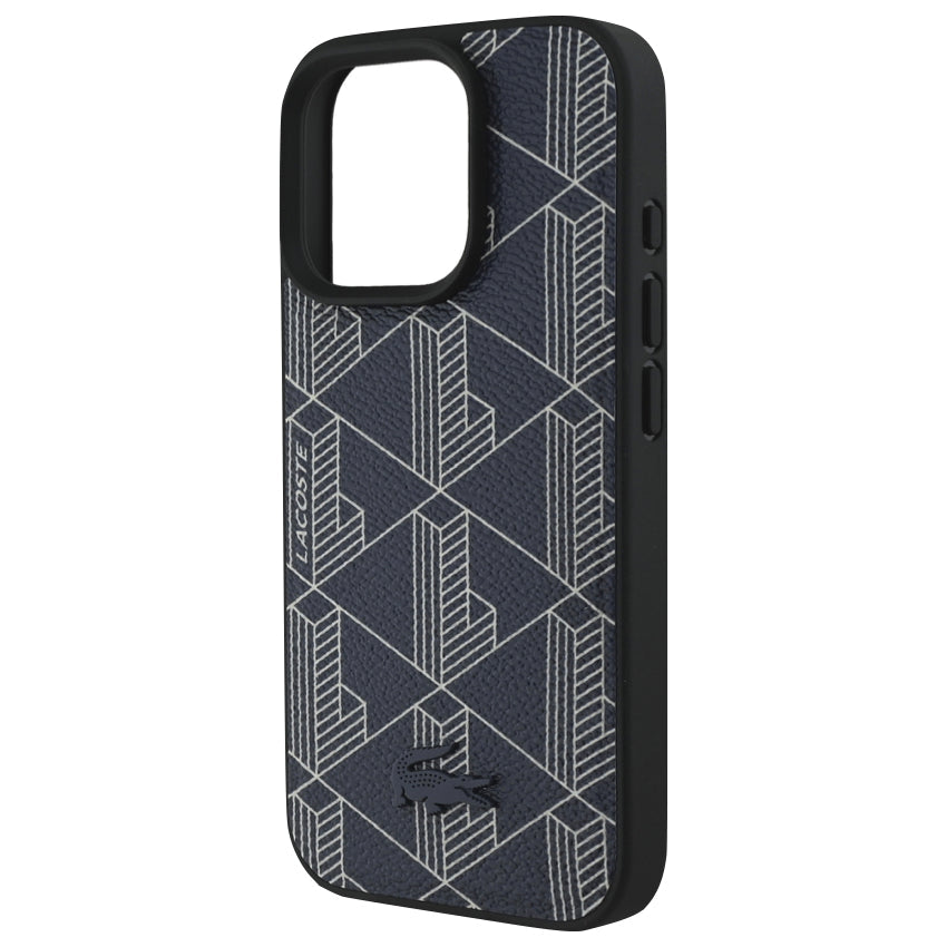 iPhone 16 Pro Max Case Lacoste MagSafe Hard Case PVC Monogram - Navy