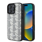 iPhone 16 Pro Case Lacoste MagSafe Hard Case PVC Monogram - Farine