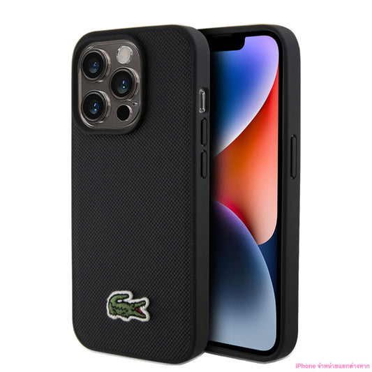 LACOSTE Mag Hard Case for iPhone 15 Pro - Black