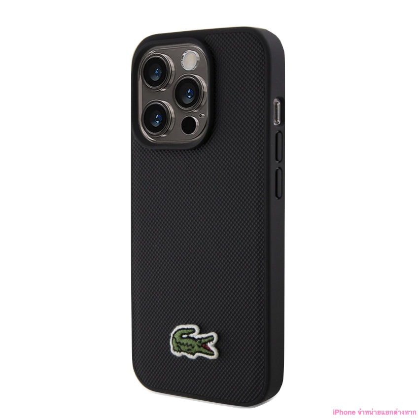 LACOSTE Mag Hard Case for iPhone 15 Pro - Black