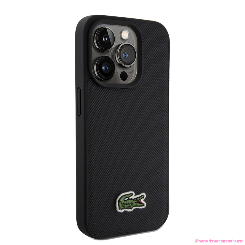 LACOSTE Mag Hard Case for iPhone 15 Pro - Black