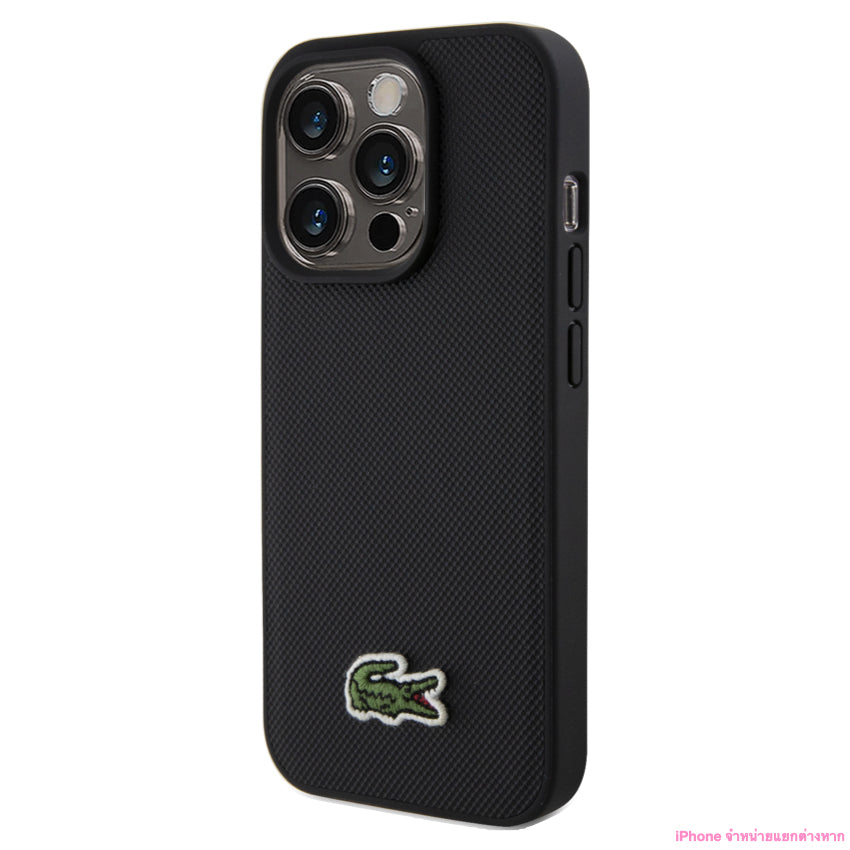 Lacoste Mag Hard Case for iPhone 15 Pro Max - Black