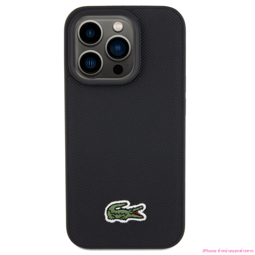 Lacoste Mag Hard Case for iPhone 15 Pro Max - Black