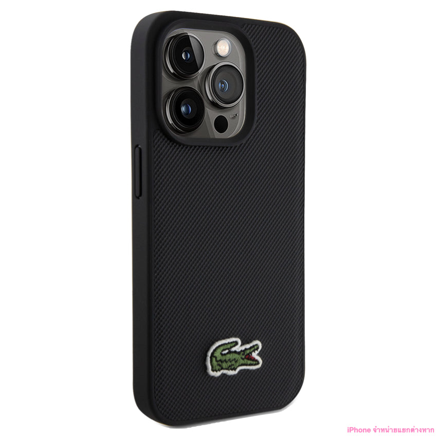 Lacoste Mag Hard Case for iPhone 15 Pro Max - Black