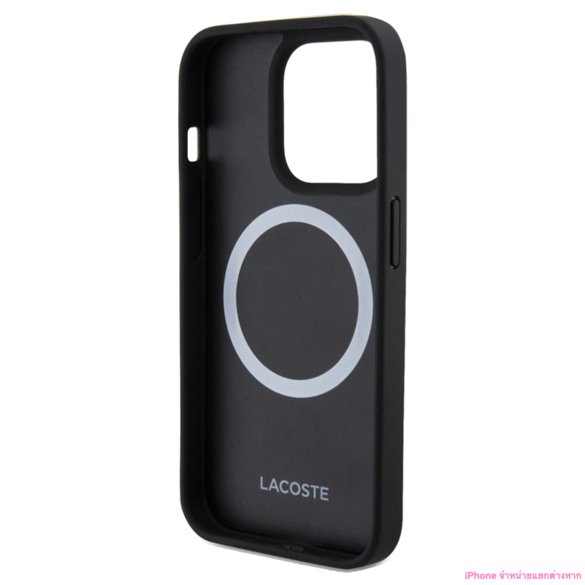 Lacoste Mag Hard Case for iPhone 15 Pro Max - Black