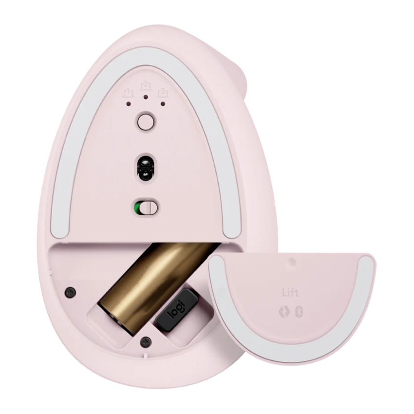 Logitech Lift Vertical Ergonomic Mouse - Dark Rose