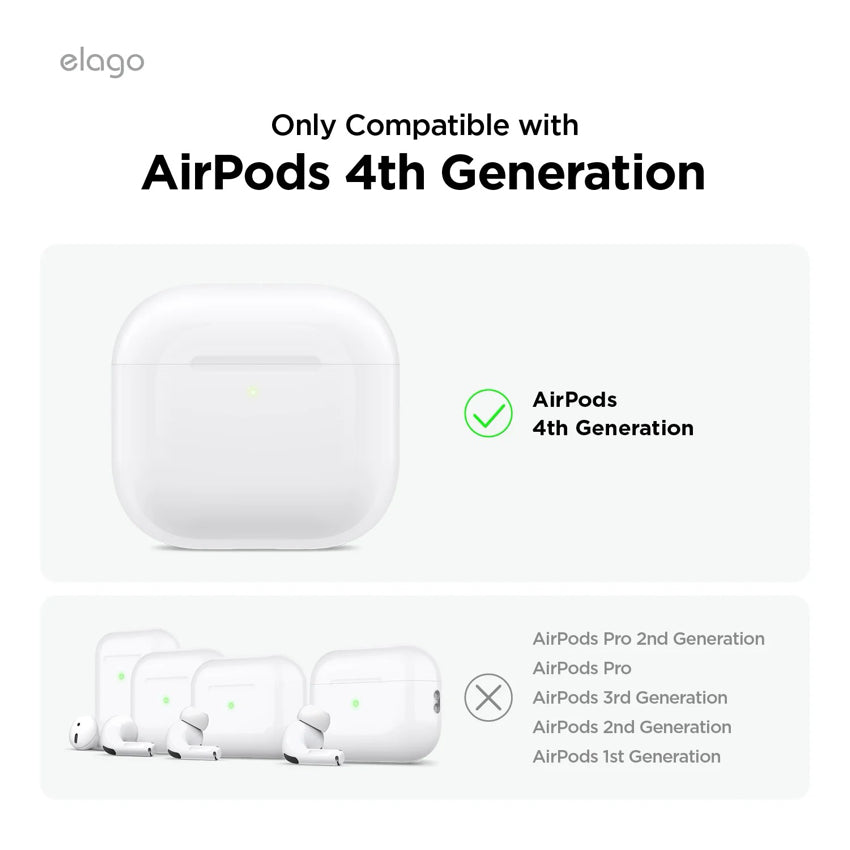 AirPods G4 Case Elago Liquid Silicone Hang - Stone