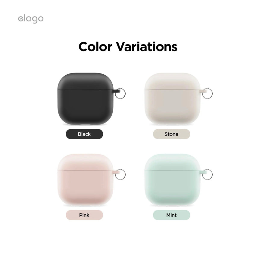 AirPods G4 Case Elago Liquid Silicone Hang - Stone