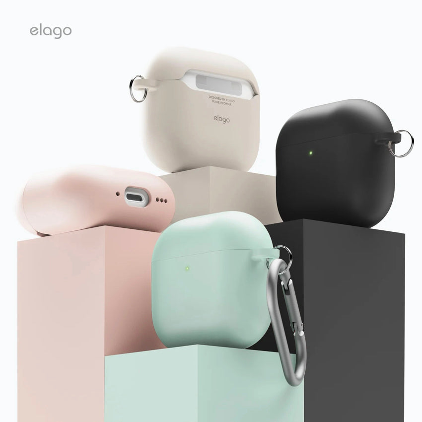 AirPods G4 Case Elago Liquid Silicone Hang - Stone