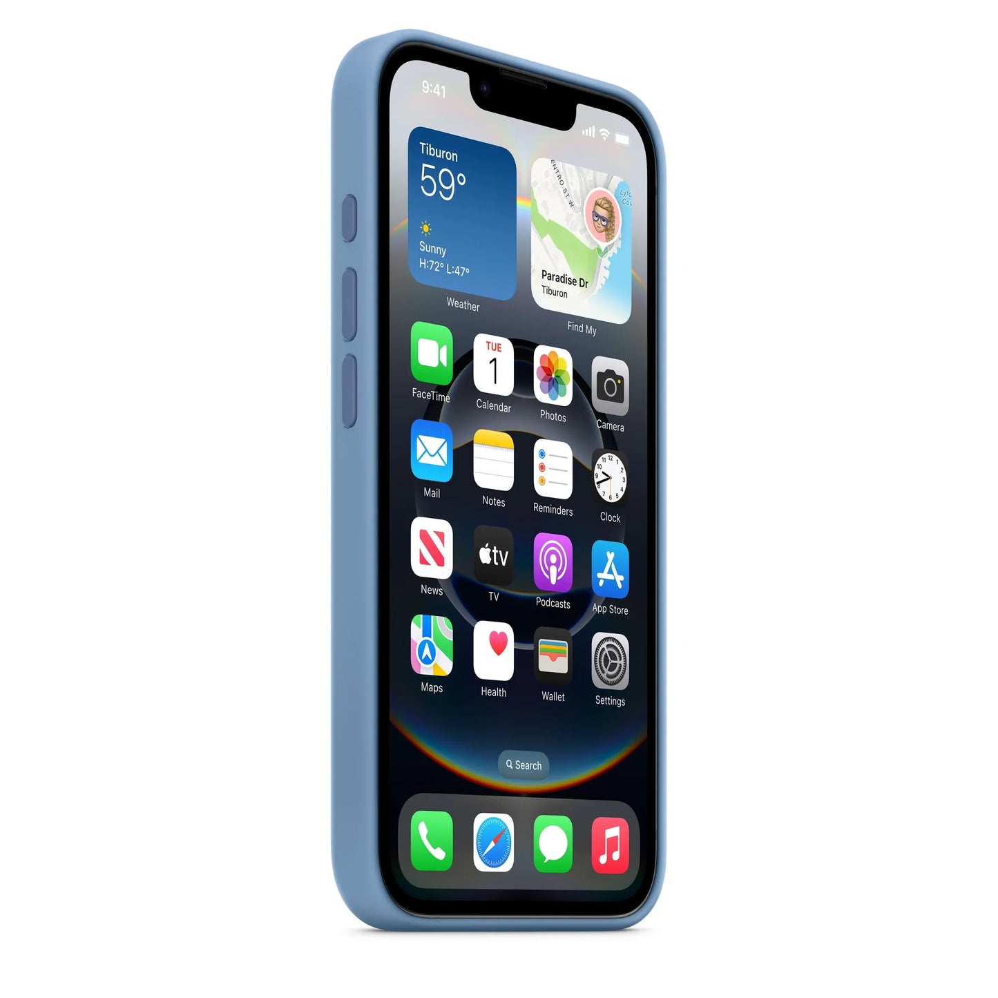 iPhone 16e Silicone Case   Winter Blue