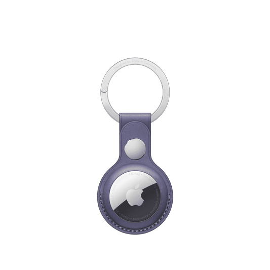 AirTag Leather Key Ring - Wisteria