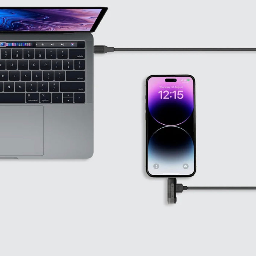 MOMAX 1-Link Flow Duo 2-in-1 USB-C to USB-C + Lightning (1.5m) Charging + Data Cable  (Braided - TPE + Nylon)