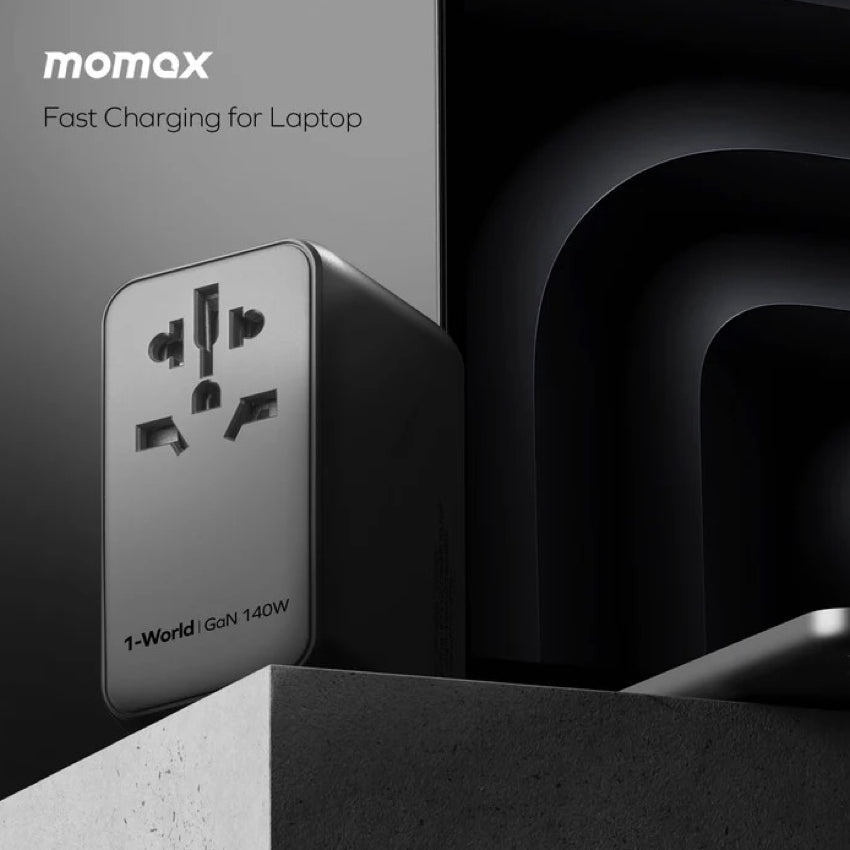 MOMAX 1-World 120W GaN 4-port + AC travel adapter