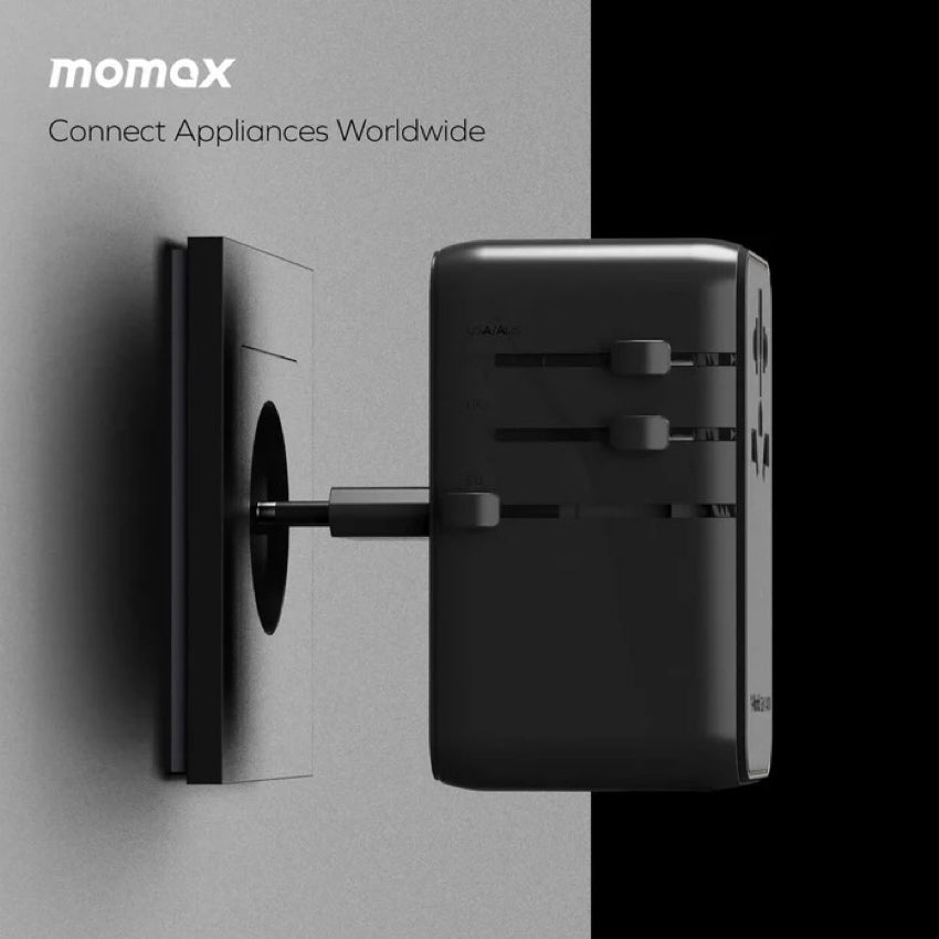 MOMAX 1-World 120W GaN 4-port + AC travel adapter