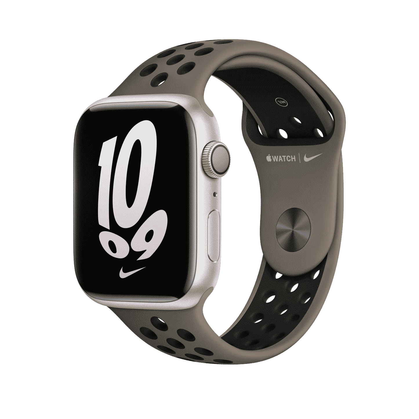 45mm Olive Gray/Black Nike Sport Band