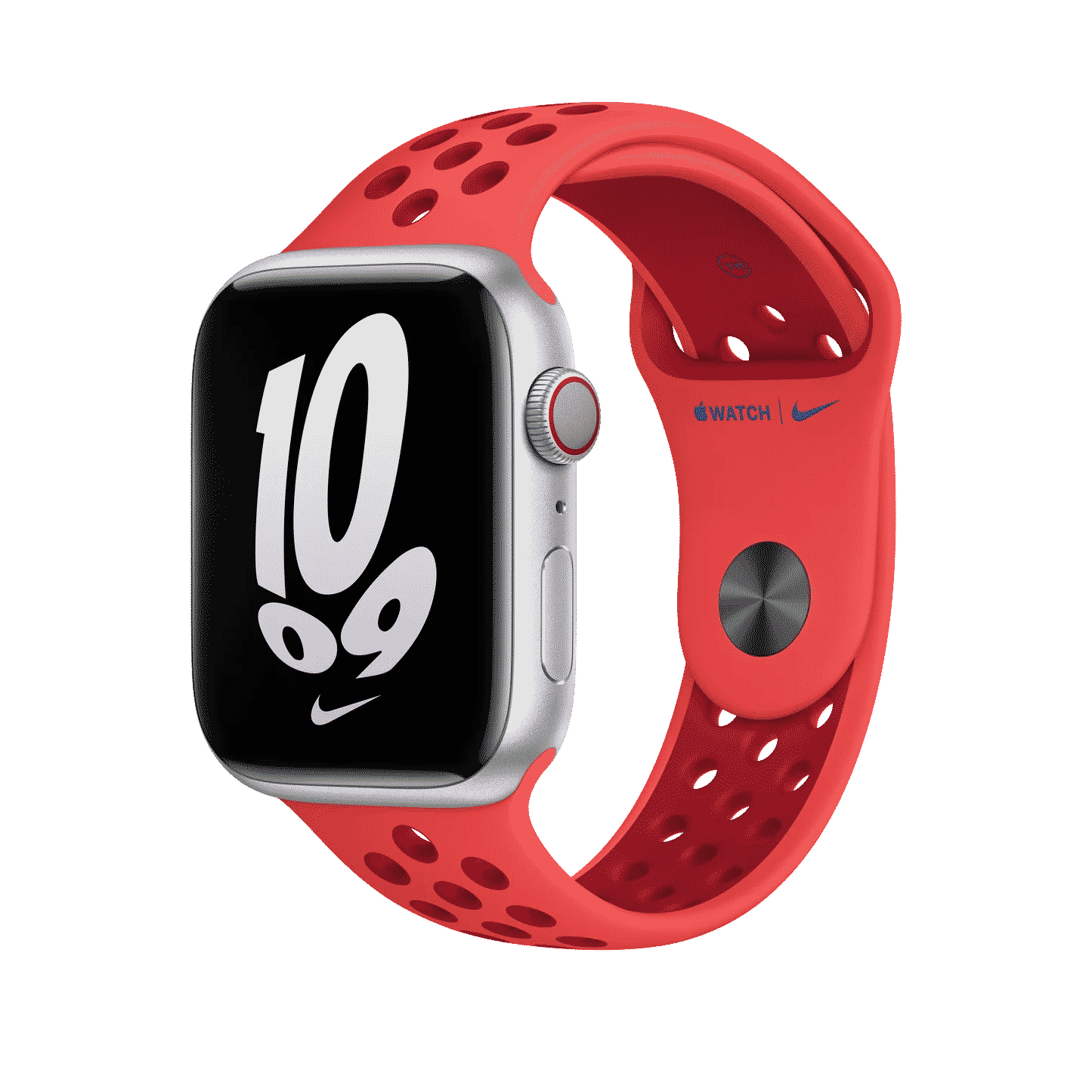 45mm Bright Crimson/Gym Red Nike Sport Band