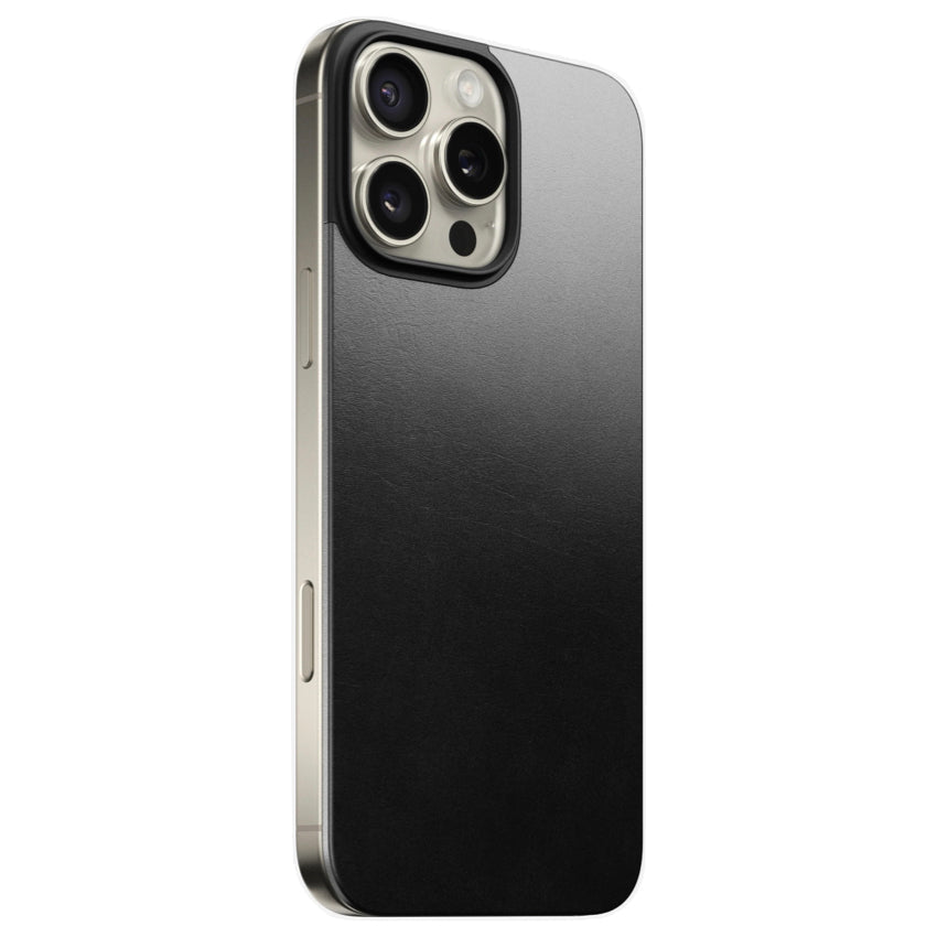 iPhone 16 Pro Max Case Nomad Magnetic Leather Horween - Black
