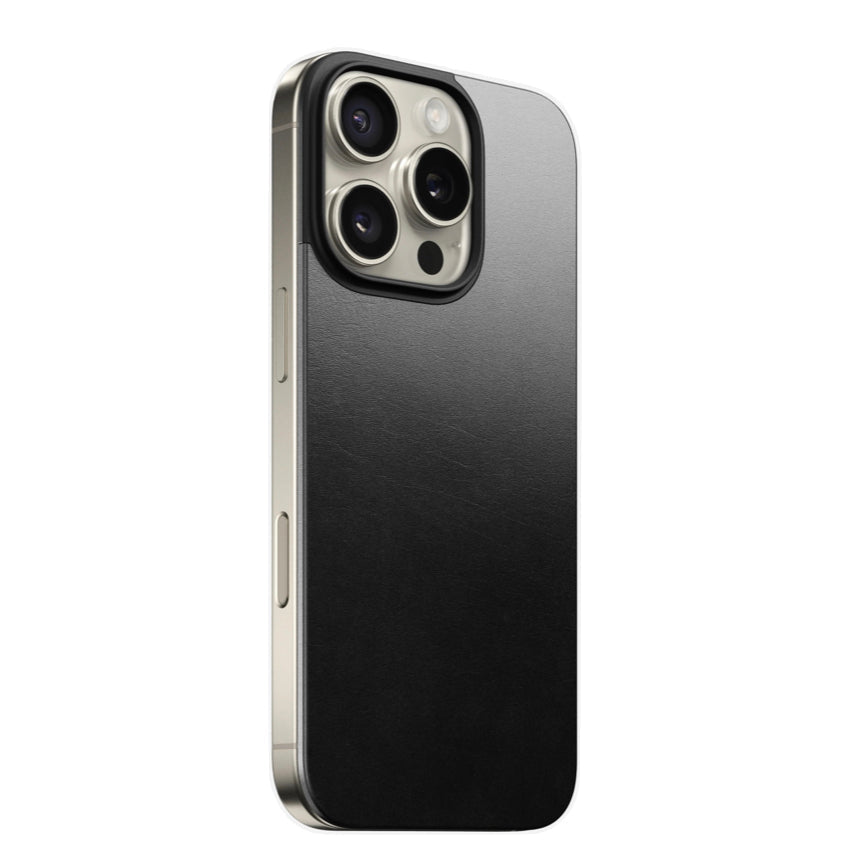 iPhone 16 Pro Case Nomad Magnetic Leather Horween - Black