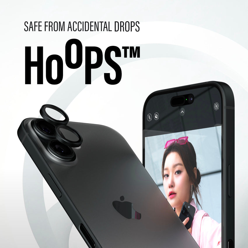 iPhone 16/16 Plus Film PanzerGlass Hoops Black Lens Protector