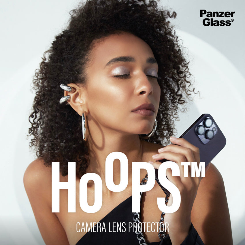 iPhone 16/16 Plus Film PanzerGlass Hoops Black Lens Protector
