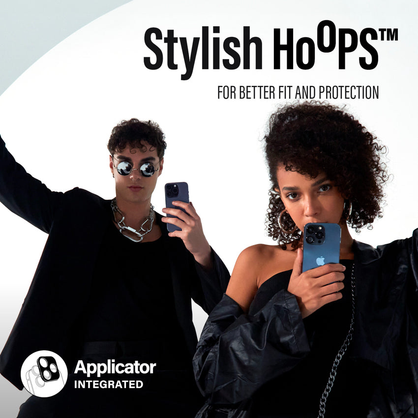 iPhone 16/16 Plus Film PanzerGlass Hoops Black Lens Protector