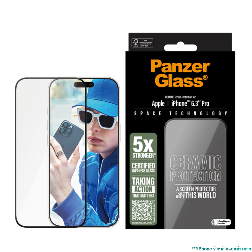 iPhone 16 Pro Film Panzerglass Ultra Wide Fit Ceramic