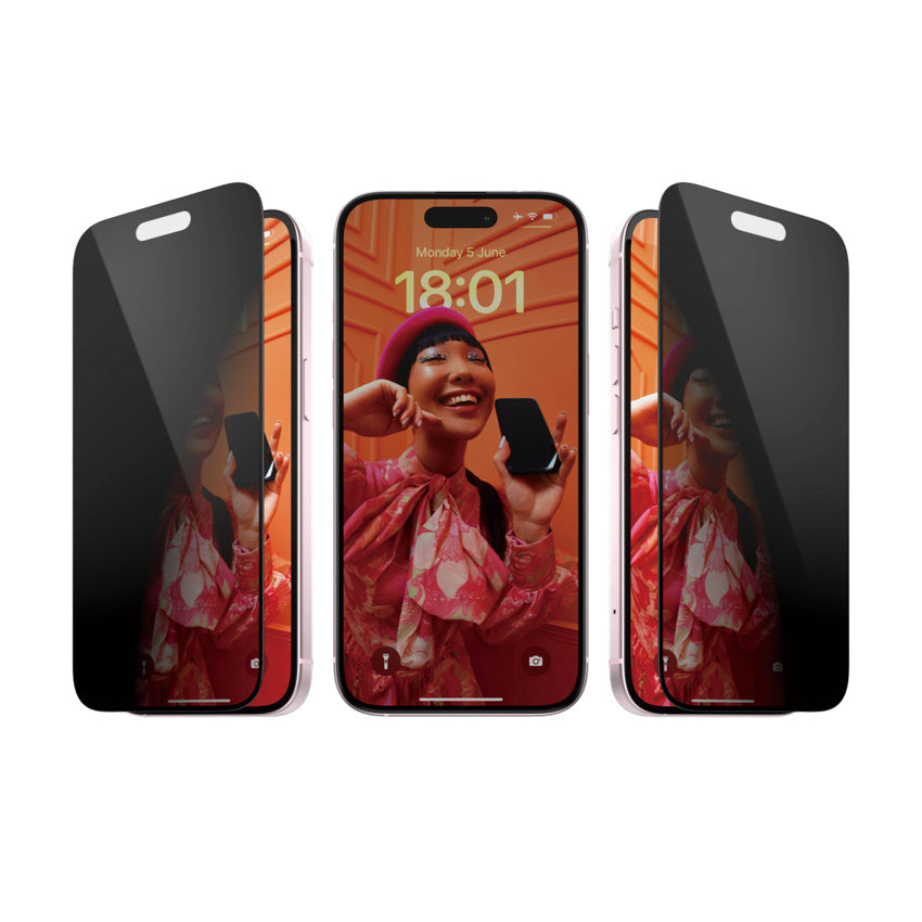 PANZERGLASS Ultra Wide Fit Privacy for iPhone 15 [With Applicator]