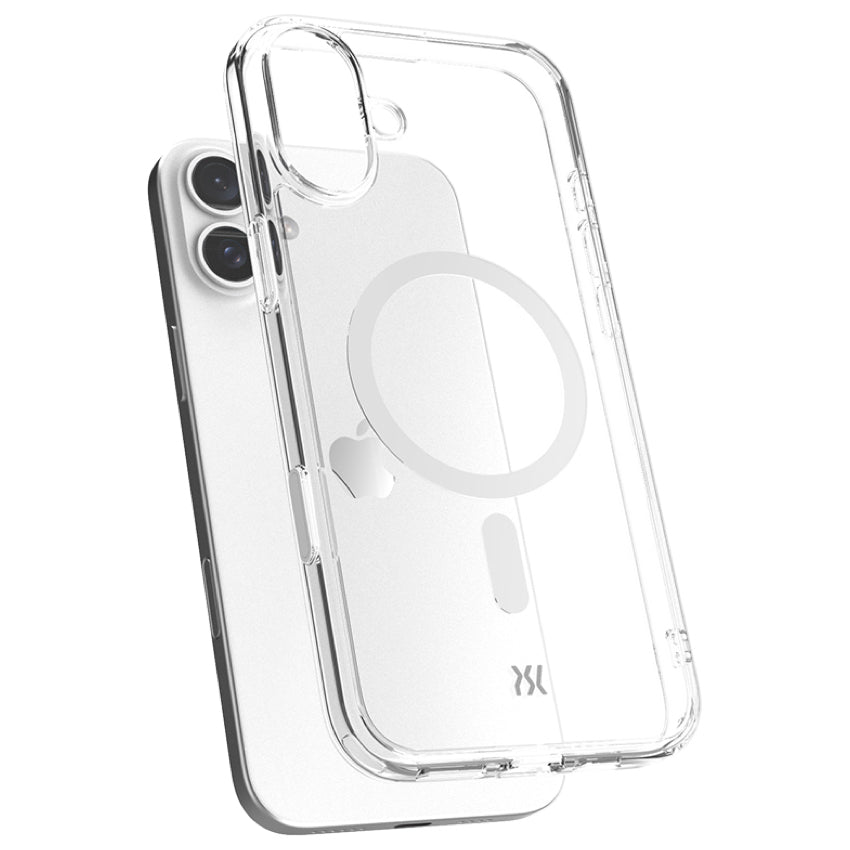 iPhone 16 Plus Case Power Support Air Jacket MagSafe Hybrid Action - Clear