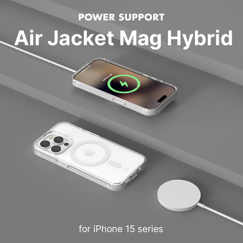 POWER SUPPORT Air Jacket Mag Hybrid for iPhone 15 Pro Max - Clear