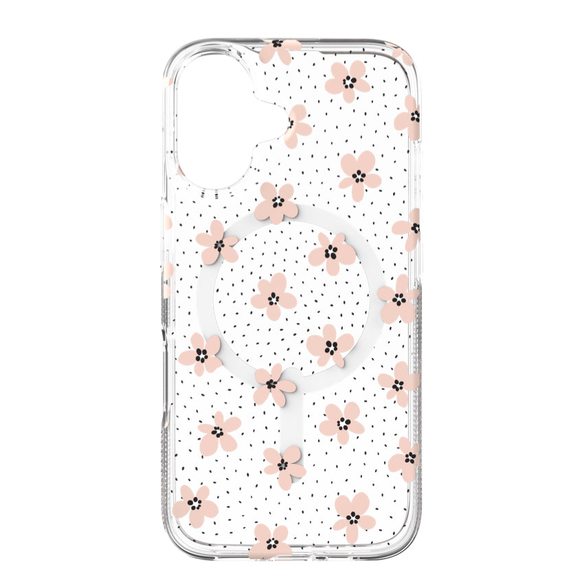 iPhone 16 Case Zagg Milan Snap - Floral Pink Daisies