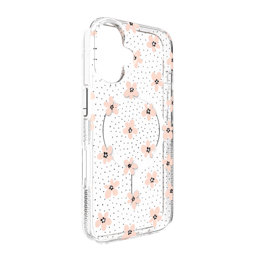 iPhone 16 Case Zagg Milan Snap - Floral Pink Daisies