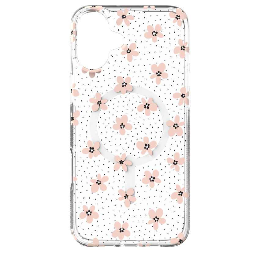 iPhone 16 Plus Case Zagg Milan Snap - Floral Pink Daisies