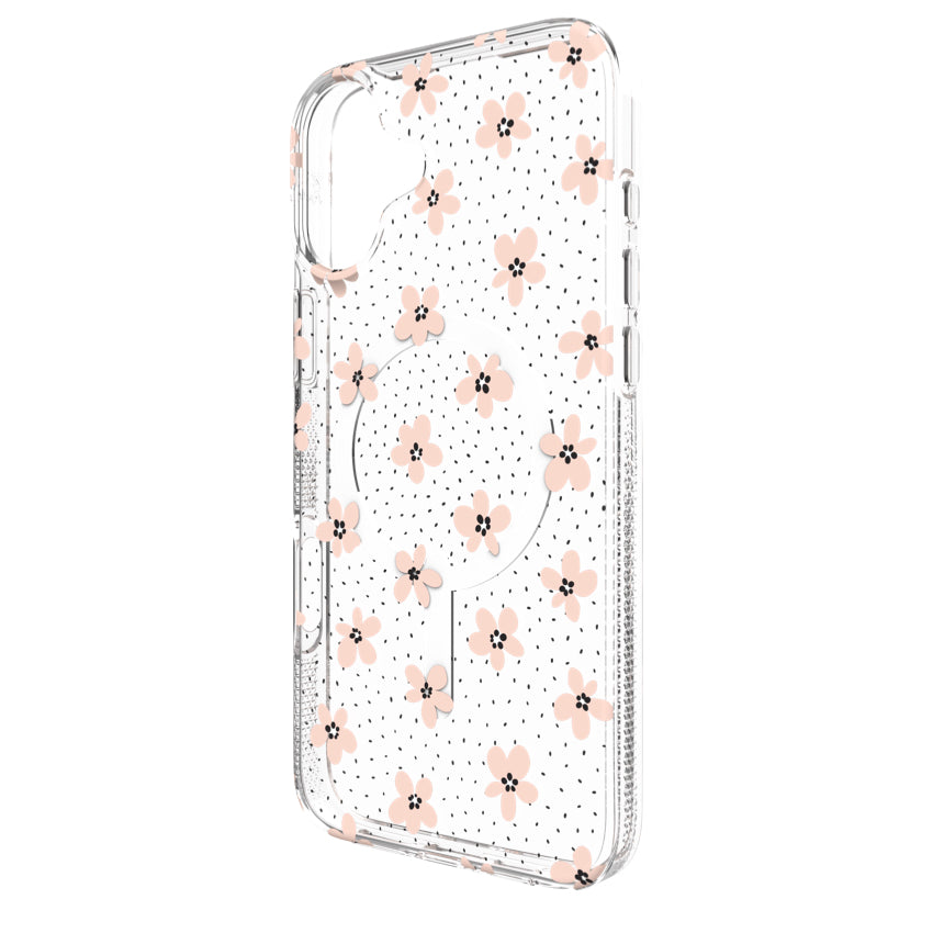 iPhone 16 Plus Case Zagg Milan Snap - Floral Pink Daisies