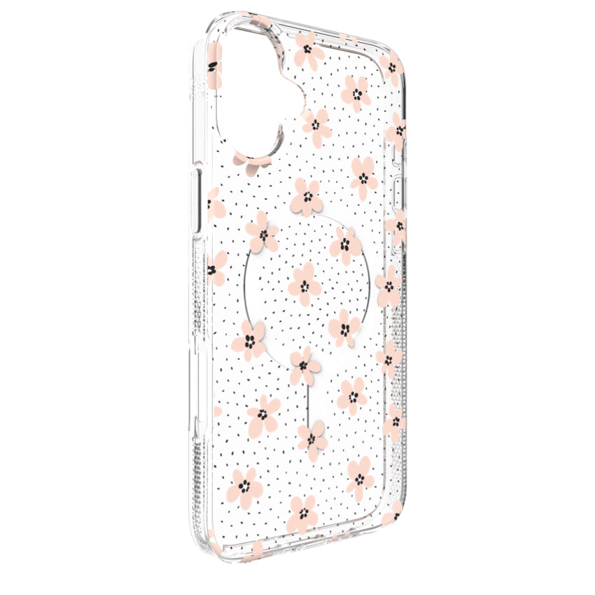 iPhone 16 Plus Case Zagg Milan Snap - Floral Pink Daisies