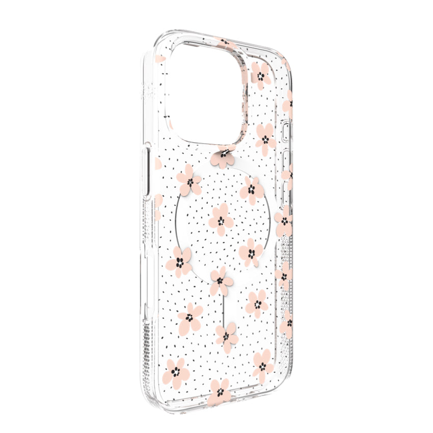 iPhone 16 Pro Case Zagg Milan Snap - Floral Pink Daisies