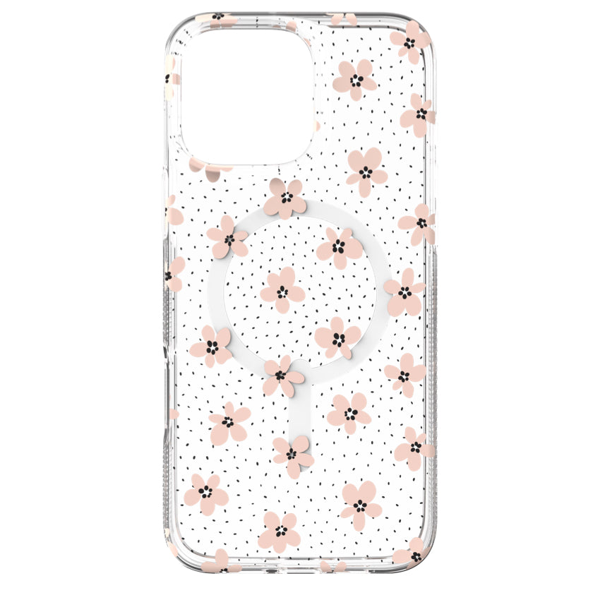 iPhone 16 Pro Max Case Zagg Milan Snap - Floral Pink Daisies
